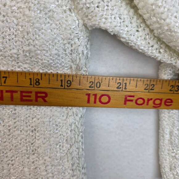 FDJ French Dressing Sequined Tunic Large White Sparkle NYE Dainty Fairy y2k New - Picture 11 of 13